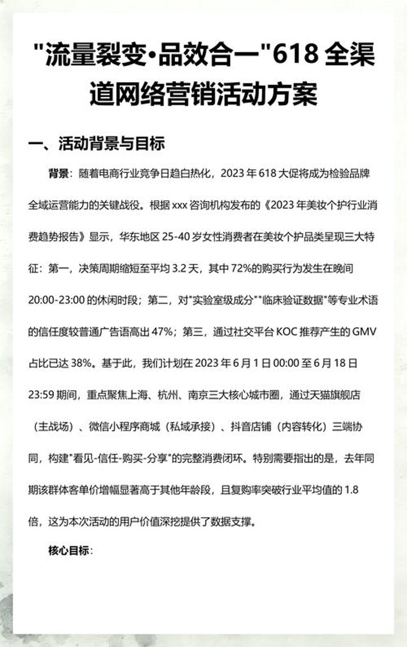 网络营销方案